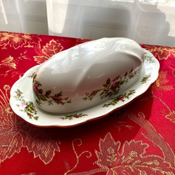 Traditions fine China Johann Haviland China Corp. rose butter dish with lid - Picture 1 of 9